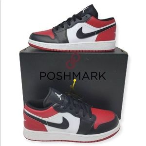 Nike Air Jordan 1 Low Bred Toe Gym Red White W9